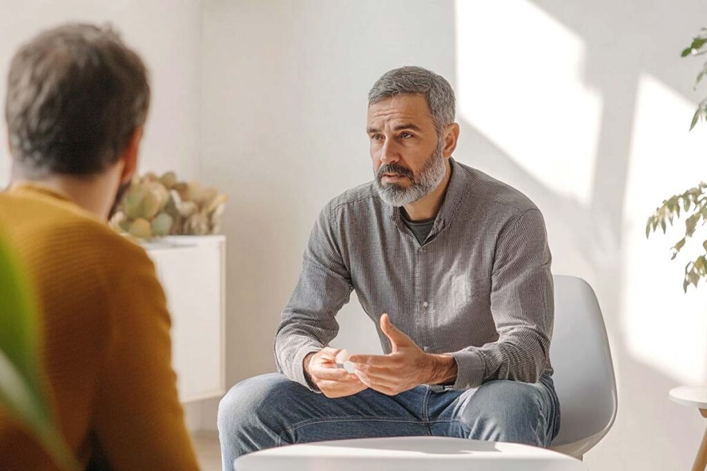 Man in therapy
