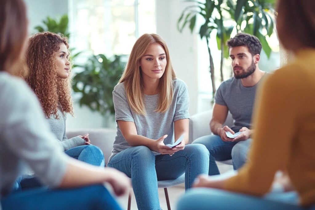 A support group during residential rehab in Southern California