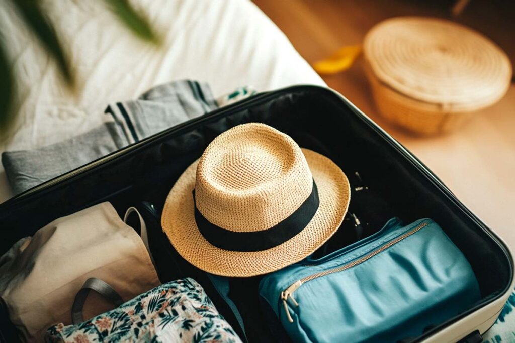 A neatly packed suitcase of items to bring after undergoing admissions at Ocean Ridge