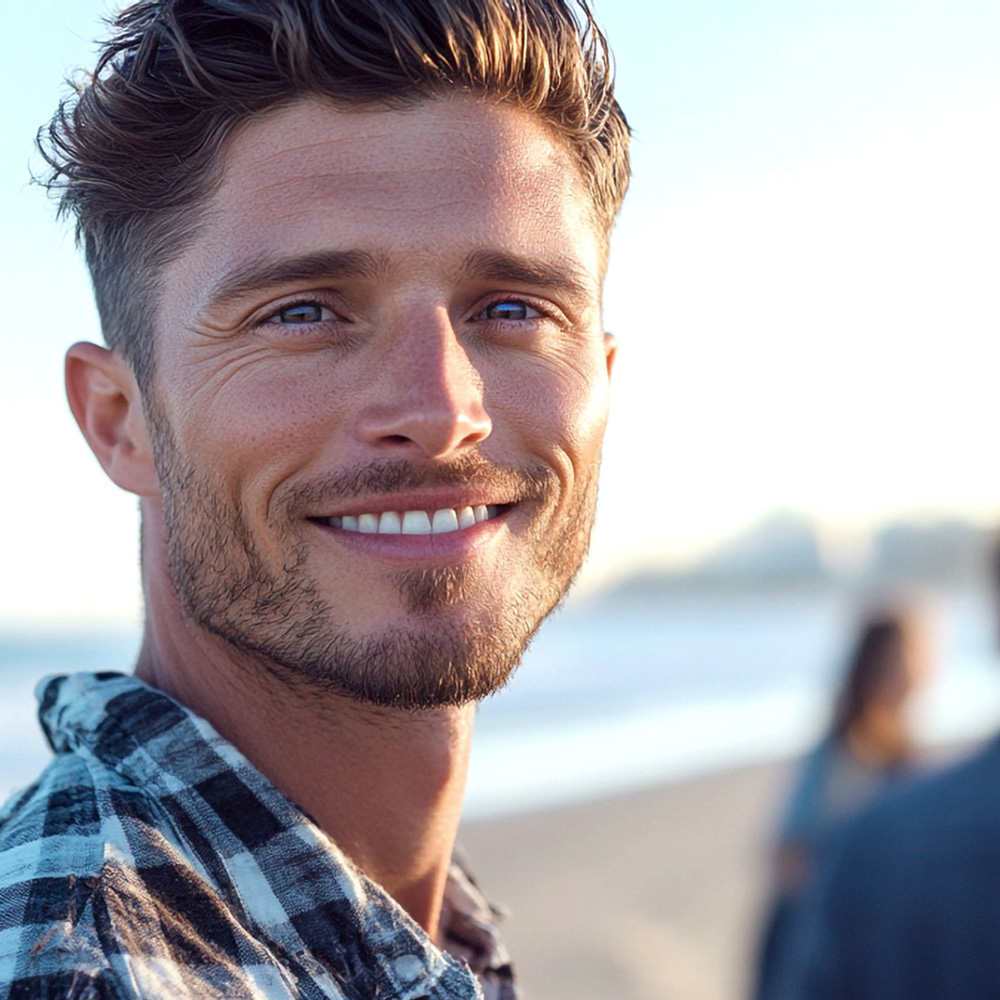 man smiling at the camera