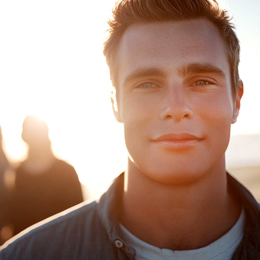 A man standing and looking at the camera