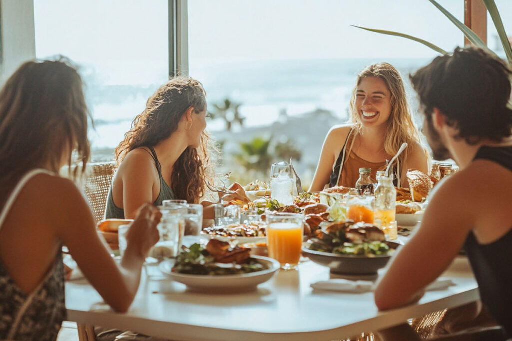 Group of people at brunch